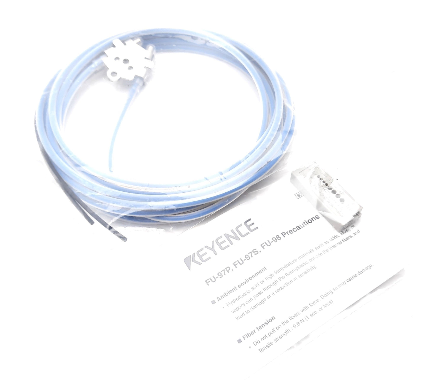 New Keyence FU-97S Definite-Reflective Fiber Unit ø2.2, 2m Free-cut, R40mm, 0.75Nm