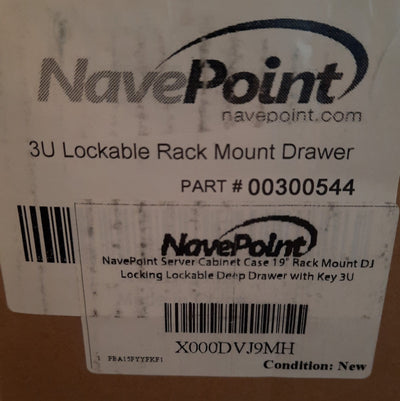 Navepoint 00300544 X00DVJ9MH Lockable Server Cabinet Drawer, 22Lb Capacity, 3U