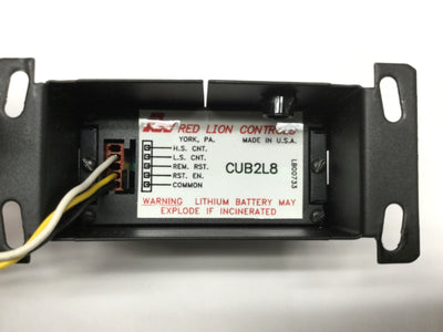 Used Red Lion CUB2L8 Miniature Counter, 8-Digit LCD, 3.6VDC, 30Hz/5kHz Low/High Speed