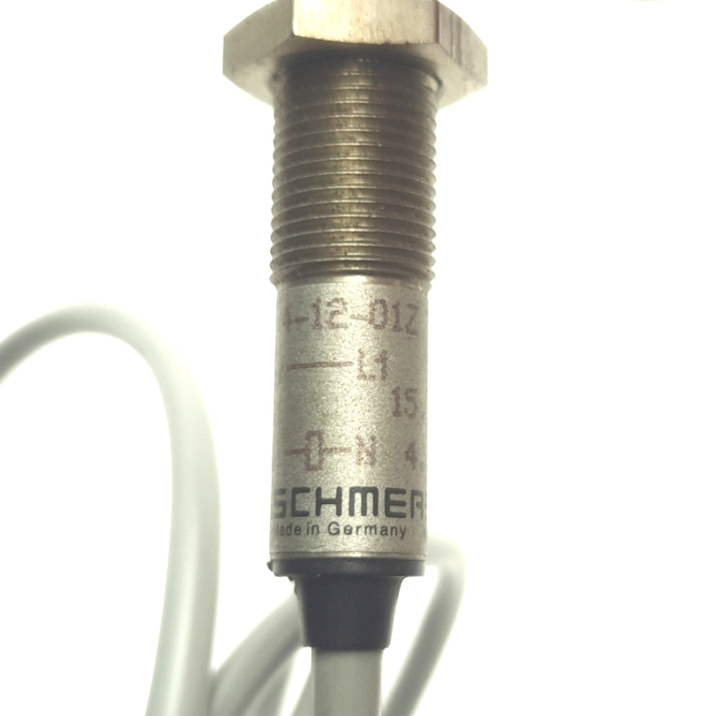 Used Schmersal IFL 4-12L-01Z Proximity Switch NC, 250VAC 200mA, 4mm Range, M12 Barrel