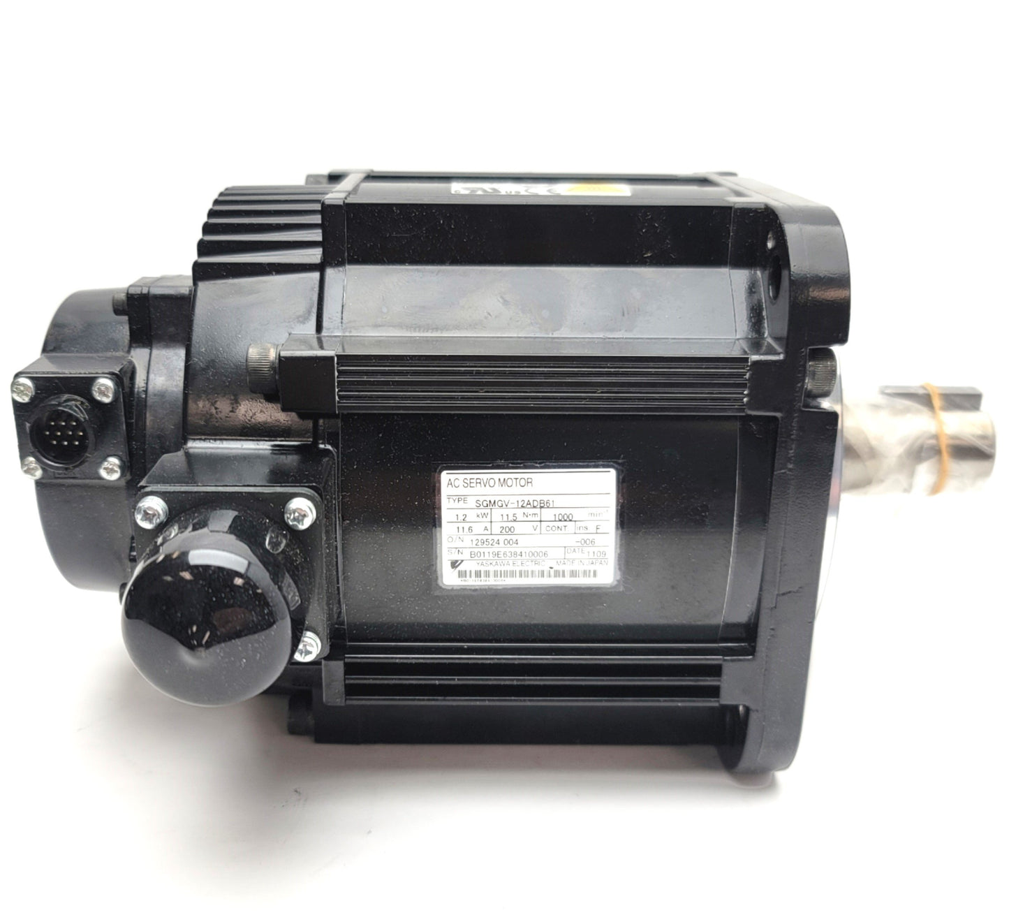 Yaskawa SGMGV-12ADB61 AC Servo Motor 1.2kW, 11.5Nm, 1000RPM, 200VAC, 130mm Frame