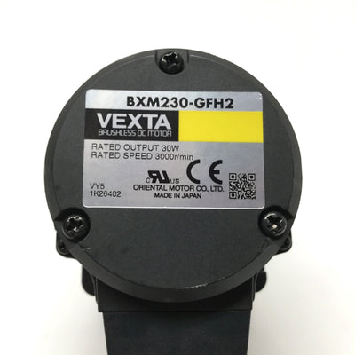 Used Oriental Vexta BXM230-GFH2 Brushless DC Motor 3000RPM w/GFH2G5 5:1 Gear Head