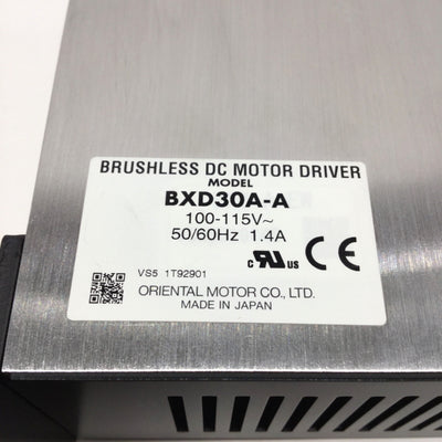 Used Oriental Vexta BXD30A-A Brushless DC Motor Driver Speed Controller 100-115VAC