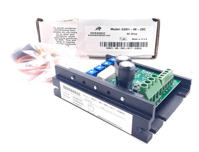 New Automation Direct IronHorse GSD1-48-20C DC Drive Single Phase 12-48VDC 20A