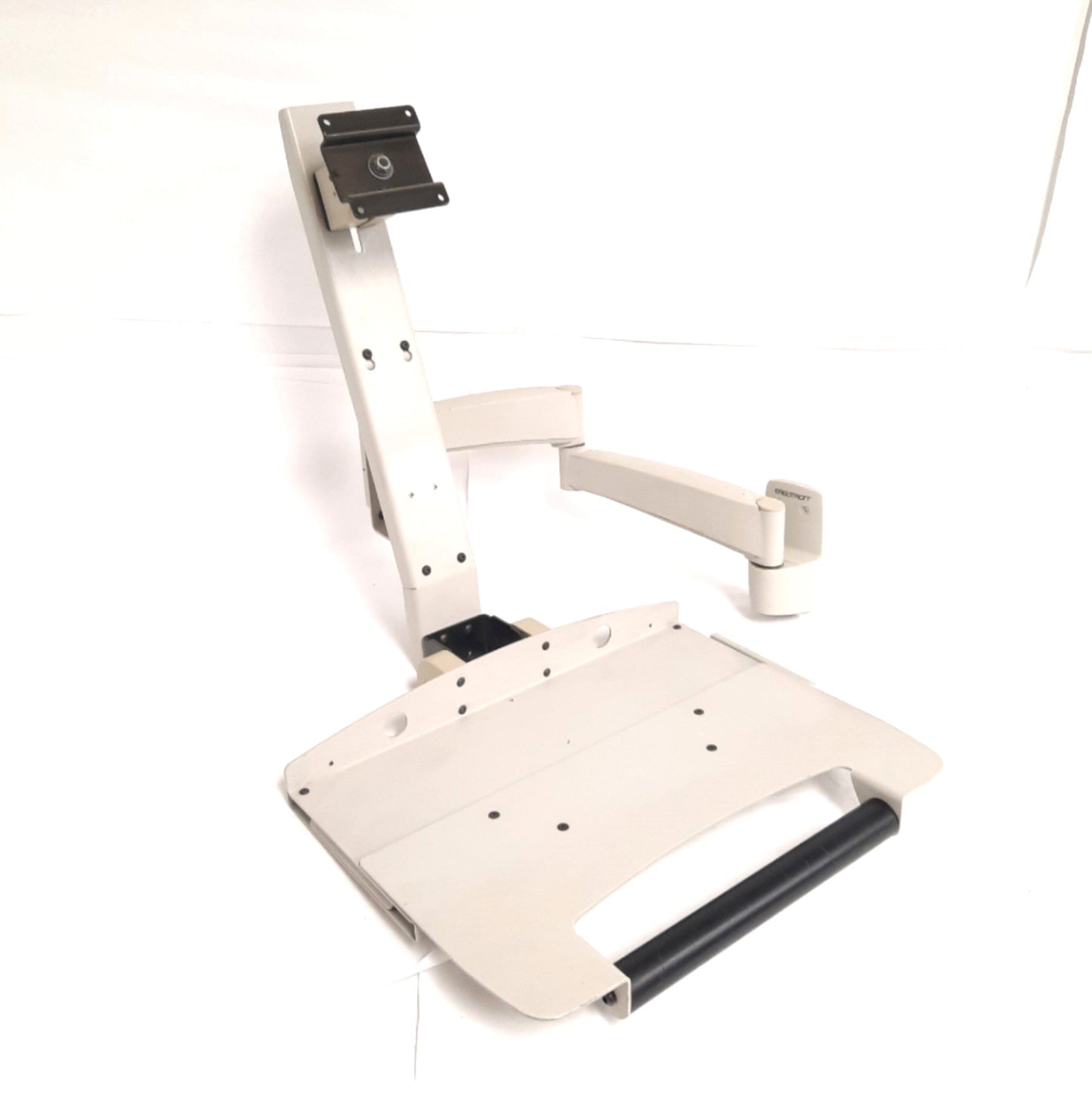 Used Ergotron 28-188-180 Sit-Stand Monitor & Keyboard/Mouse Wall Mount, 9" Extensions