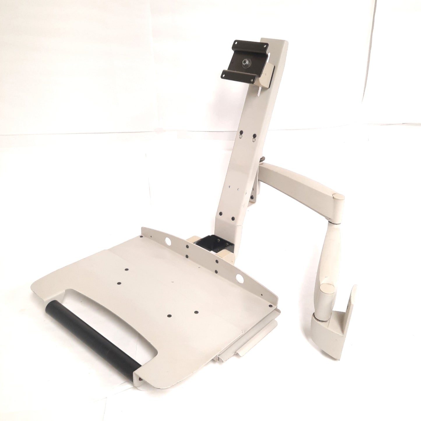 Used Ergotron 28-188-180 Sit-Stand Monitor & Keyboard/Mouse Wall Mount, 9" Extensions