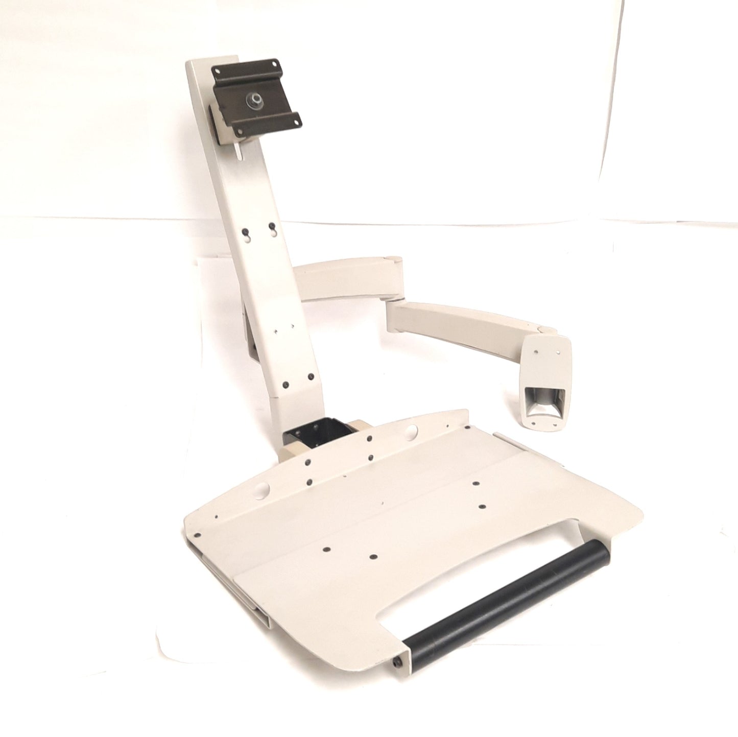 Used Ergotron 28-188-180 Sit-Stand Monitor & Keyboard/Mouse Wall Mount, 9" Extensions