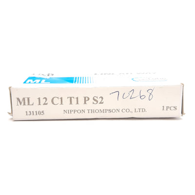 New IKO ML12C1T1PS2 Maintenance Free Linear Carriage, 34mm x 27mm x 10mm, M3x3.5