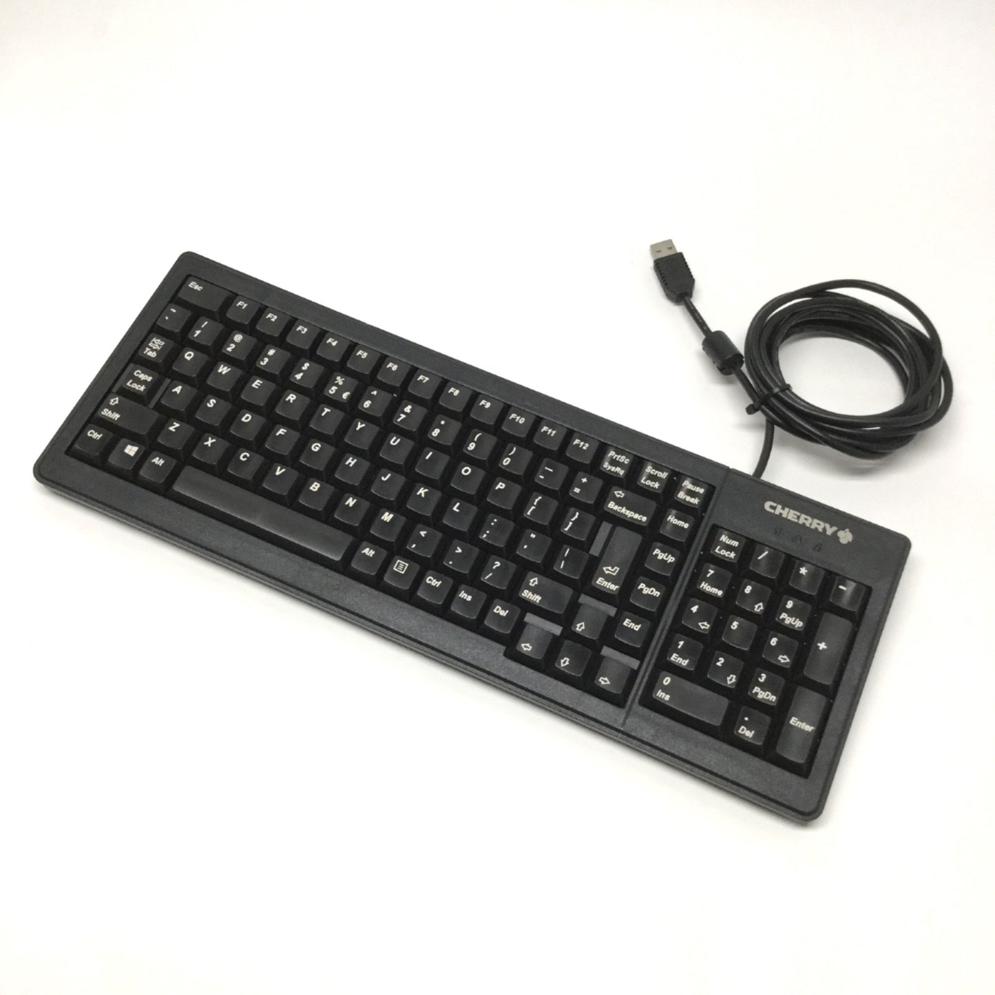 Used Cherry ML5200 Ultra Slim XS Compact Mechanical Keyboard USB, 103-Key w/Num Pad