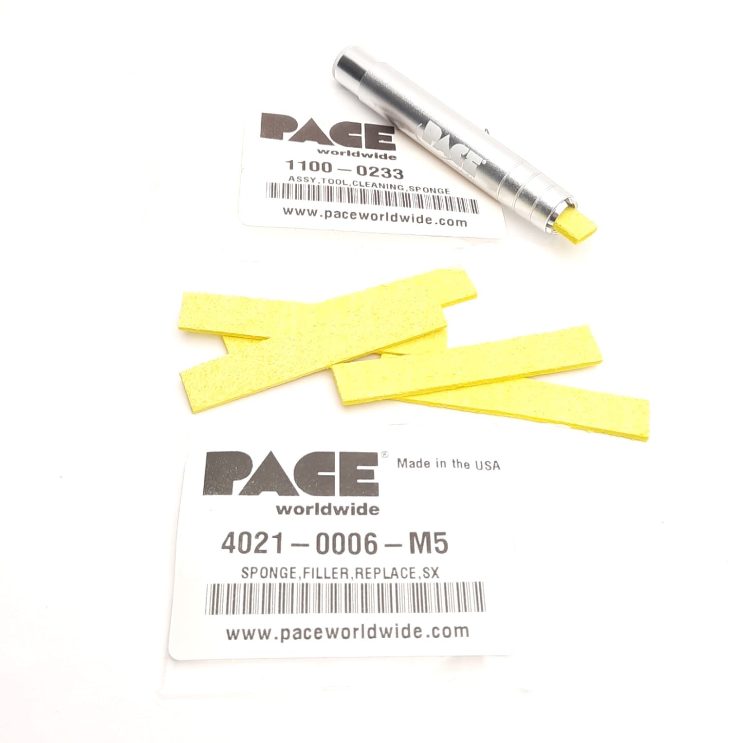 New – Open box Pace 1100-0233 4021-006-M5 Sponge Cleaning Tool With 5 Sponge Replacements