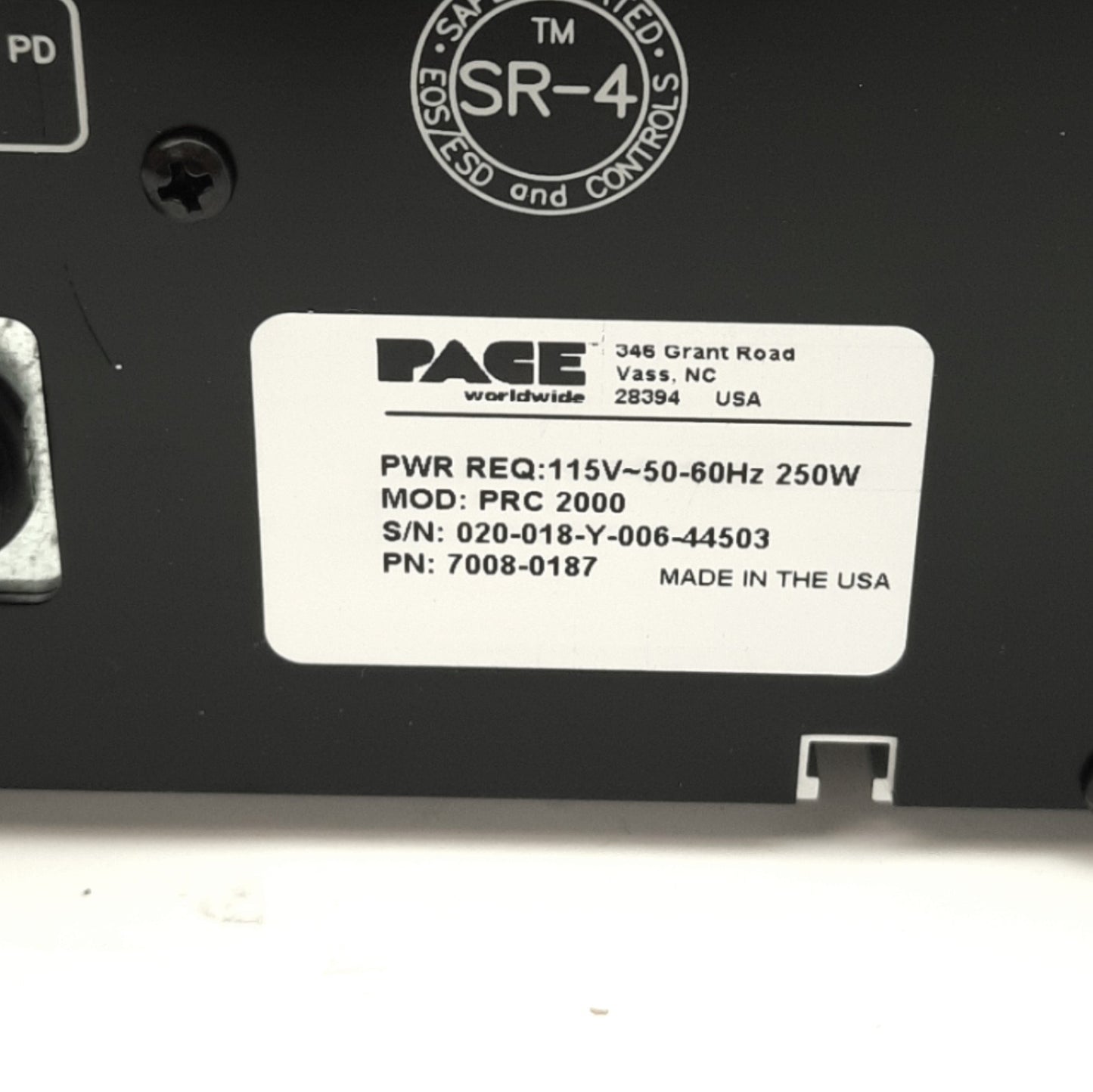 Used Pace PPS-400 PRC2000 7008-0187 SensaTemp Power Supply Unit, 120/230VAC