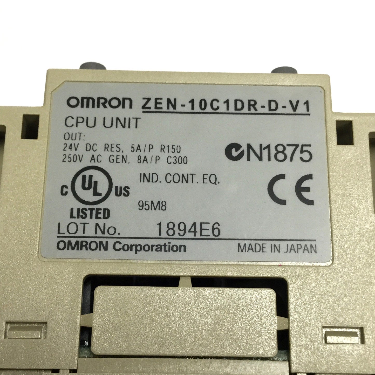 Used Omron ZEN-10C1DR-D-V1 Programmable Smart Relay CPU, 24VDC, 6 Inputs, 4 Outputs