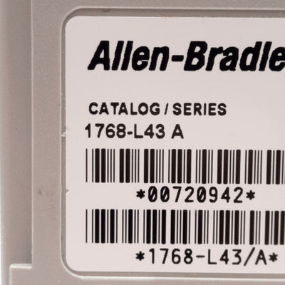 Used Allen Bradley 1768-L43 Series A CompactLogix PLC Processor Unit, 2MB Memory