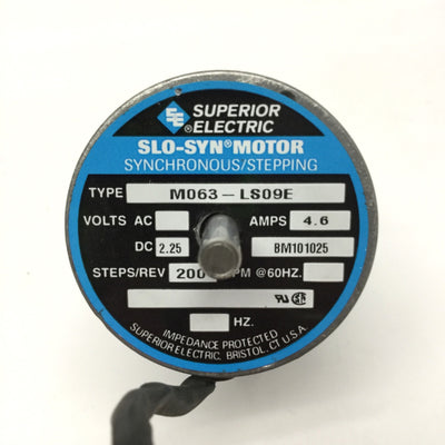 Used Superior Electric M063-LS09E SLO-SYN Synchronous Stepping Motor NEMA 23, 2.25VDC