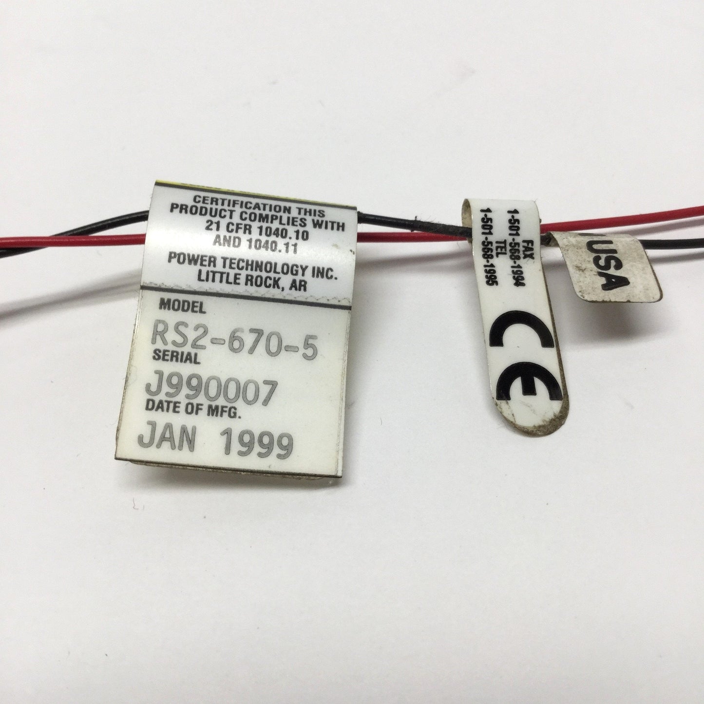 Used Power Technology RS2-670-5 Laser Diode Module 670nm Red Beam, 5mW, 3.3-9VDC