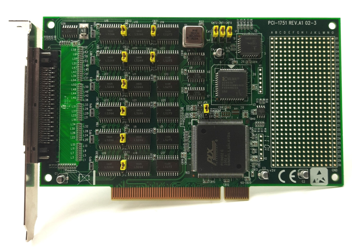 Used Advantech PCI-1751 DAQ I/O Card, PCI, 48-Channel I/O 5V TTL, 10MHz 16-bit