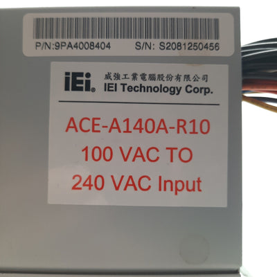 Used IEI ACE-A140A-R10 Computer Power Supply 400W 20-Pin ATX 8x Molex 2x FDD 1x P10