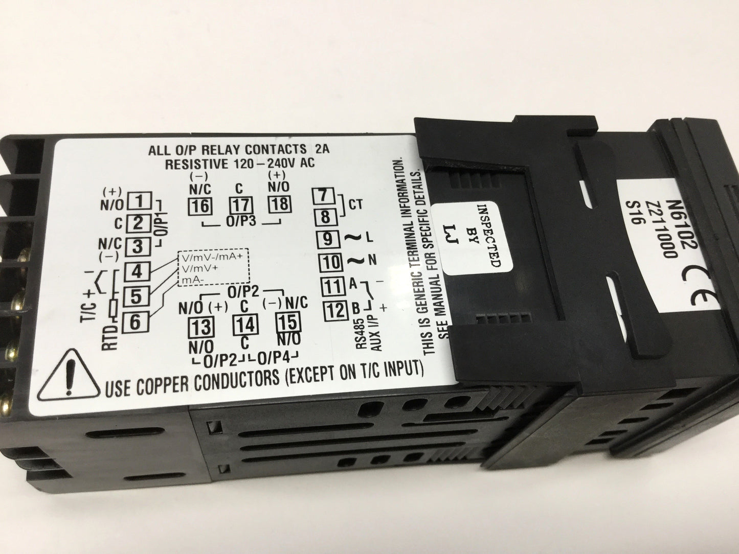 Used Partlow 1160 Temperature PID Controller TC/RTD/mV/V In, Relay Out, 120-240VAC