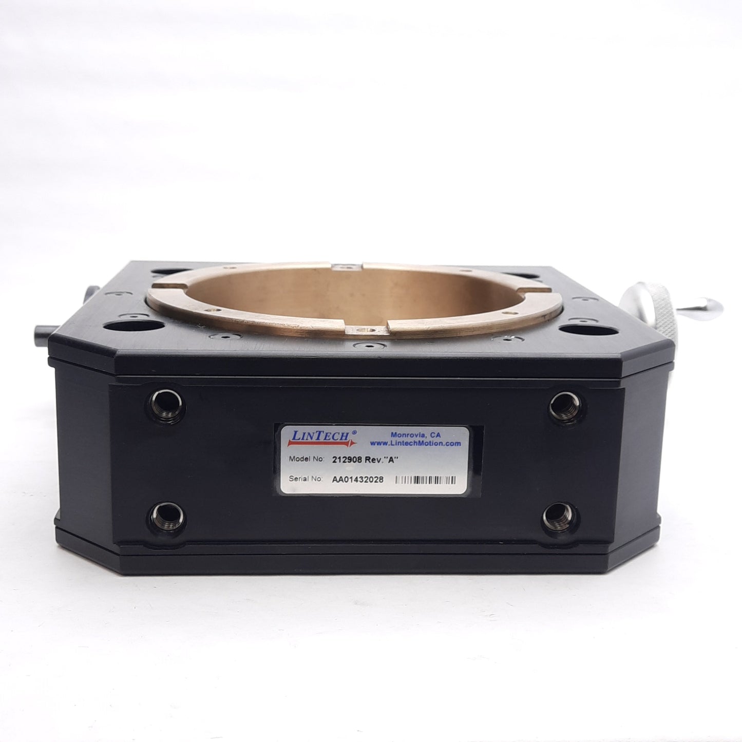 New Lintech 406090-1 Rotary Positioning Stage, 90:1, ø5.5in Table, 1000oz-in Torque