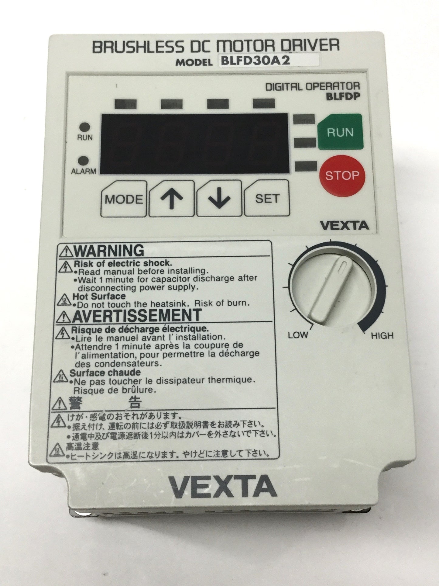 Used Oriental BLFD30A2 Vexta Brushless DC Motor Speed Controller Driver, 100-120VAC