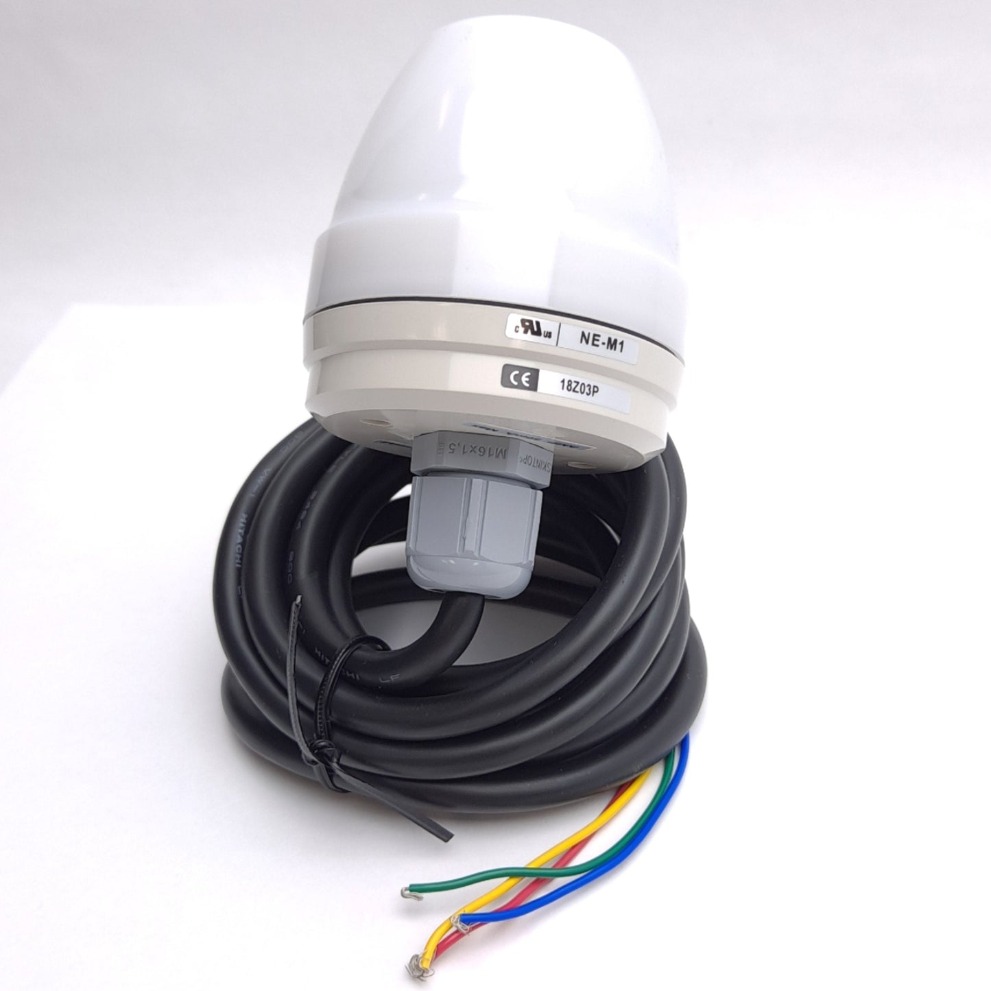 New Patlite NE-M1-CL7+B0953 Signal Light, ø57mm, 10-30VDC, 7 Color LED, 2m Cable