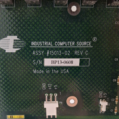 Used ICS 15013-02 Single Board Computer Backplane, AT, 6x ISA, 6x PCI, PICMG 1.0