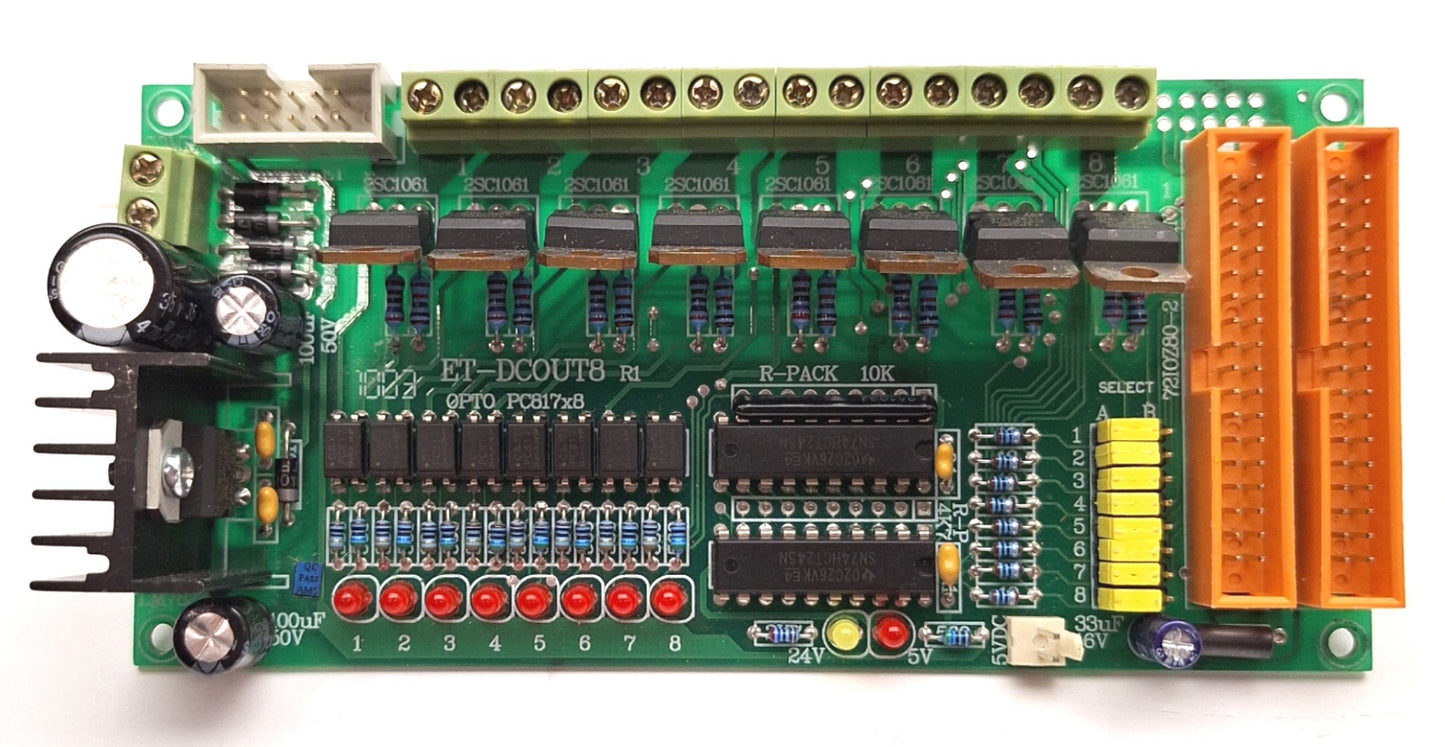 Used ETT ET-DCOUT8 OPTO-Isolated Digital Output Board 8-bit 2x IEC 34-Pin I/O Header