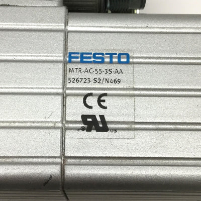 Used Festo MTR-AC-55-3S-AA Servo Motor 325VDC, 468W, 6800RPM, 0.66Nm w/Resolver