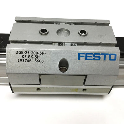 Used Festo DGE-25-200-SP-KF-GK-SH Ball Screw Linear Positioner Actuator, 200mm Stroke