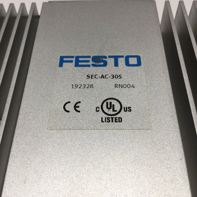 Used Festo SEC-AC-305 Servo Motor Controller 230VAC 1PH 1000VA 5A, RS232/RS422