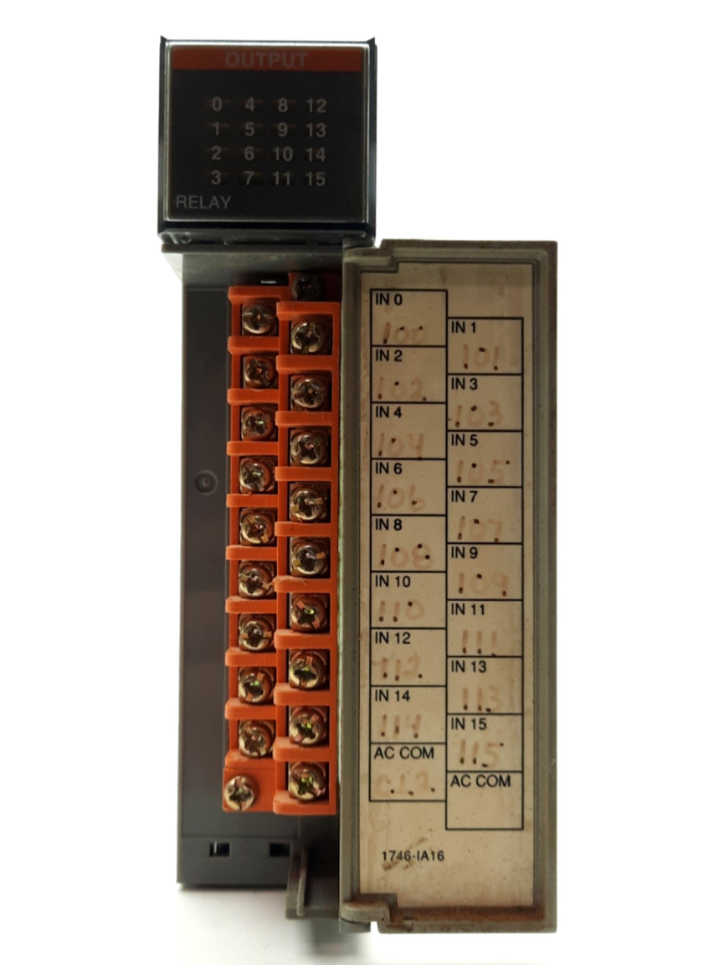 Used Allen Bradley 1746-OW16 SLC500 Series PLC I/O Relay Output Module, 16-Point