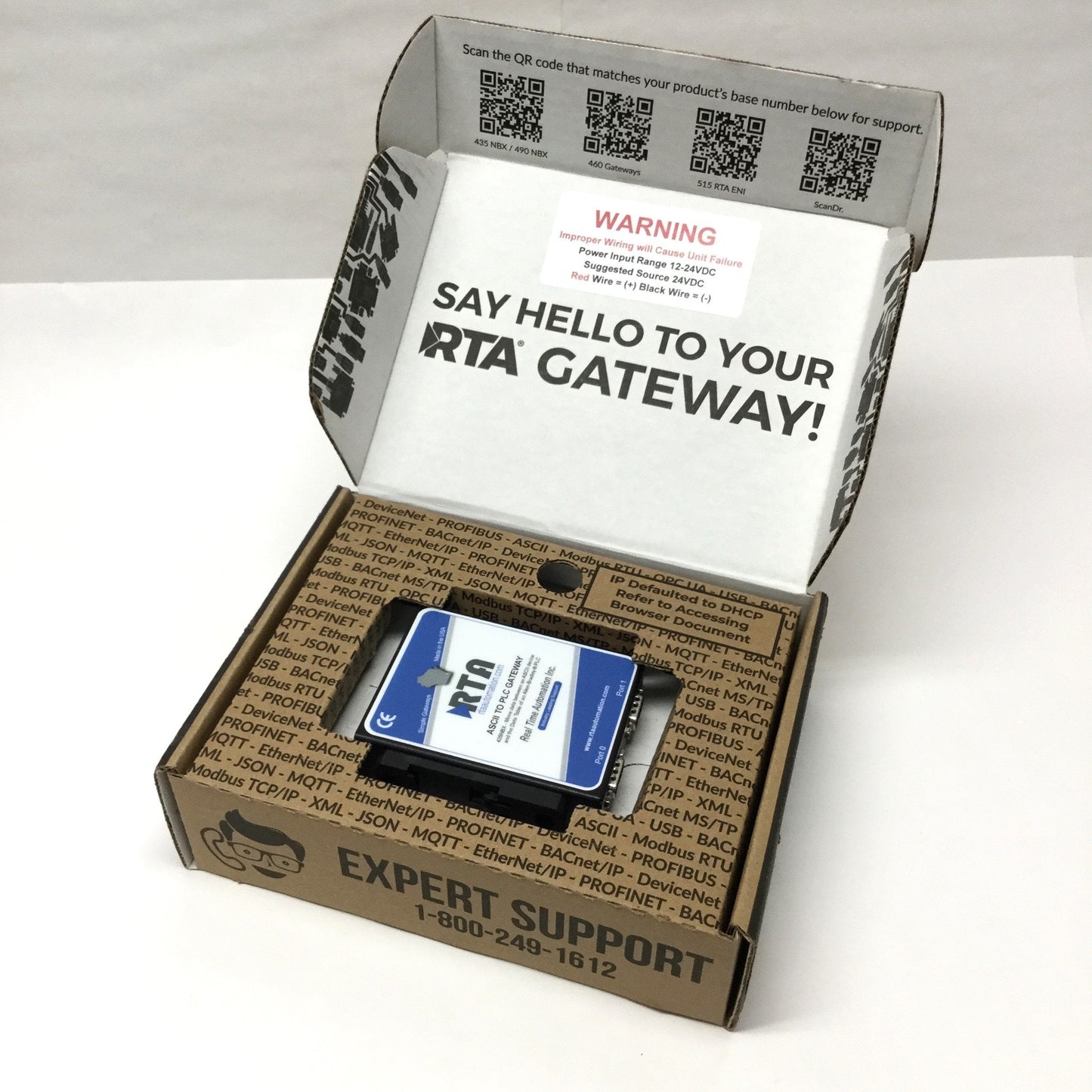 New RTA 435NBX-N700 ASXII To Allen Bradley PLC Gateway, Ethernet, 2x DB9, 12-24VDC