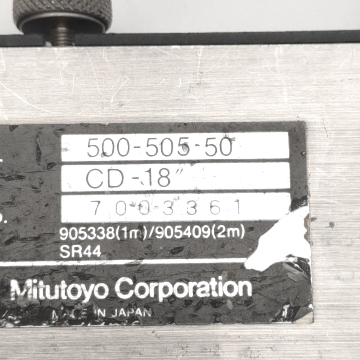 Used Mitutoyo 500-505-50 Absolute Digimatic Caliper, 0-18in Range, 0.005in Resolution