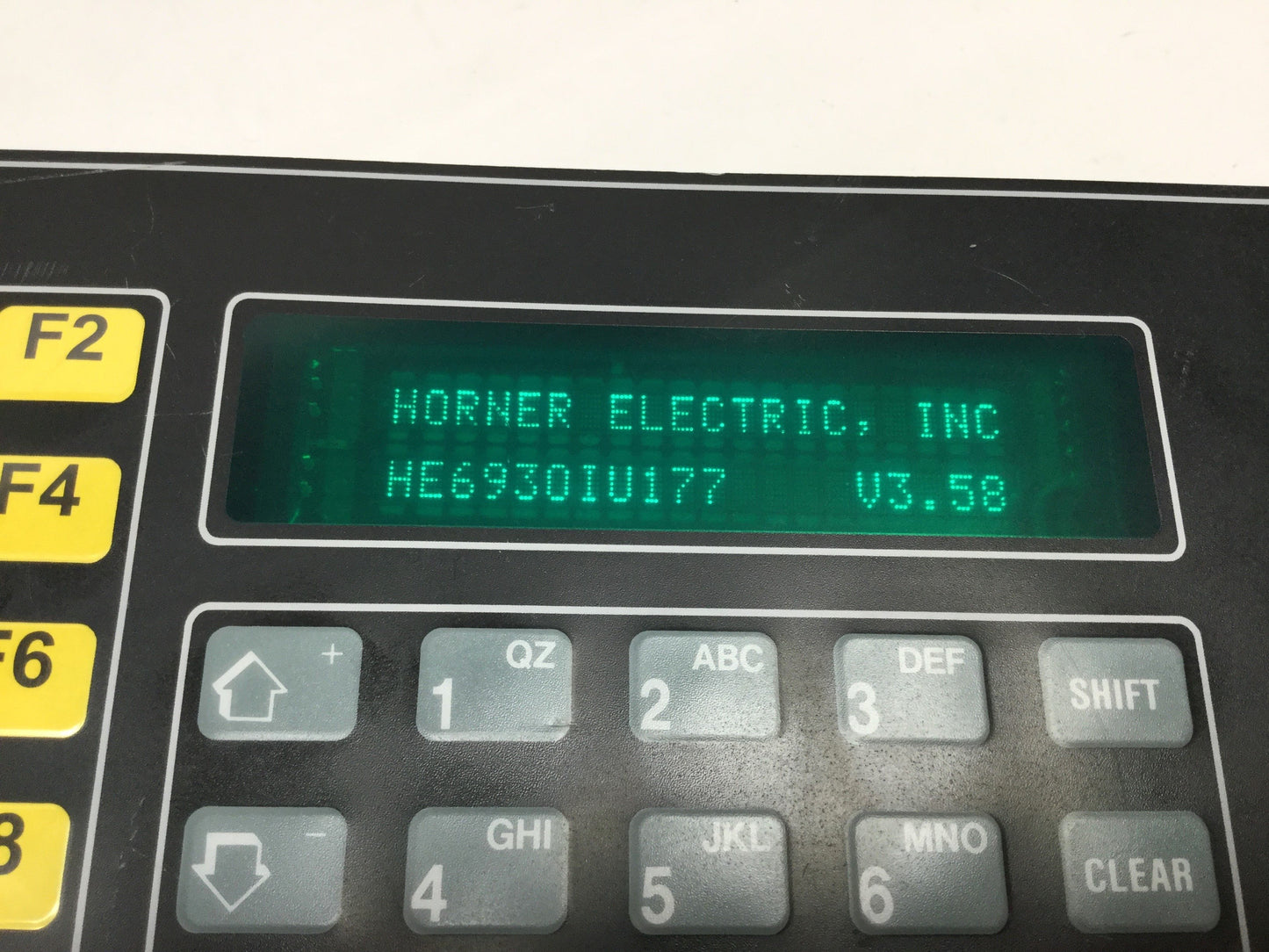 Used Horner Electric HE693OIU177D HMI Operator Interface Keypad 24VDC, 2x20 Display