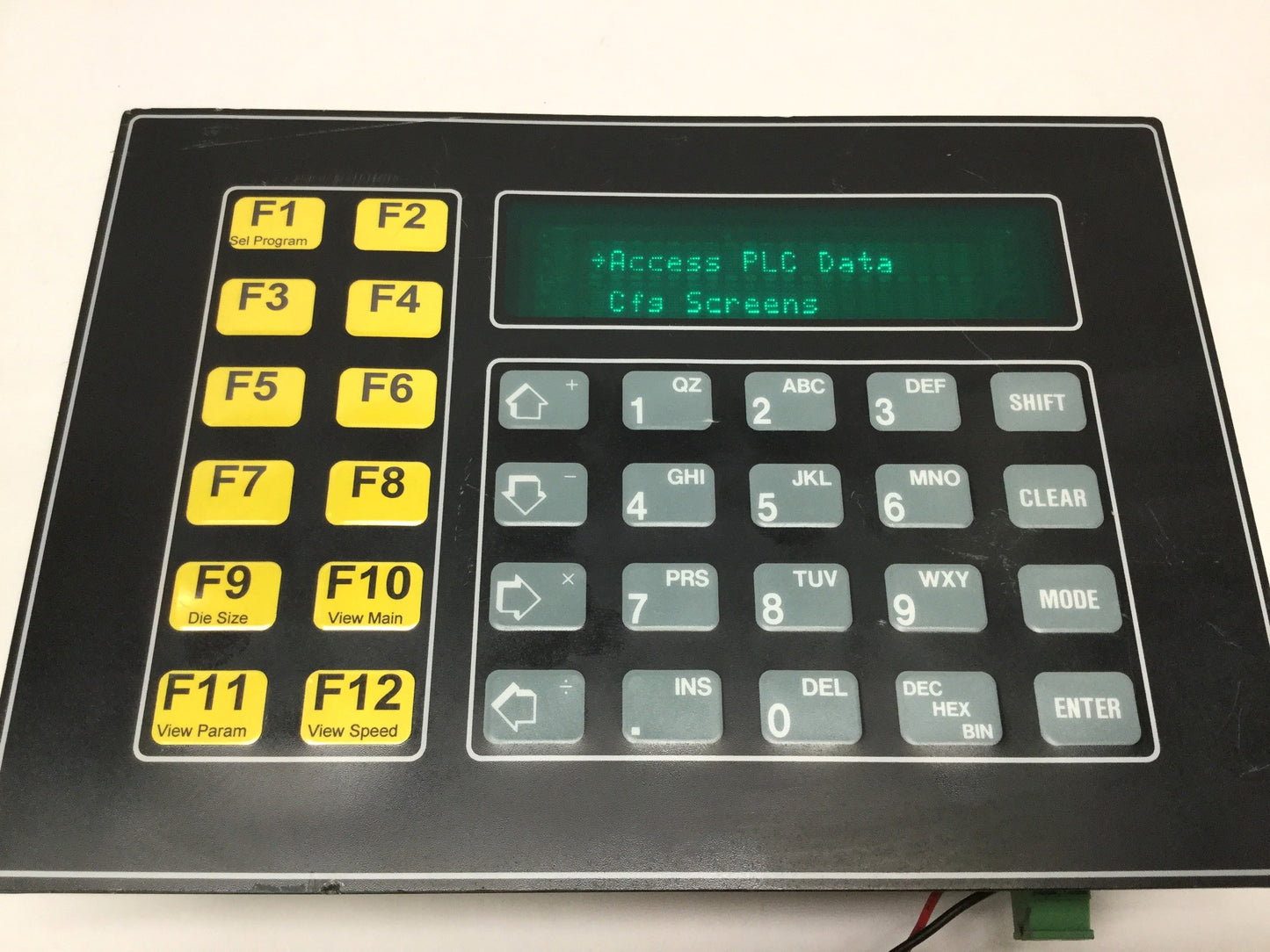 Used Horner Electric HE693OIU177D HMI Operator Interface Keypad 24VDC, 2x20 Display