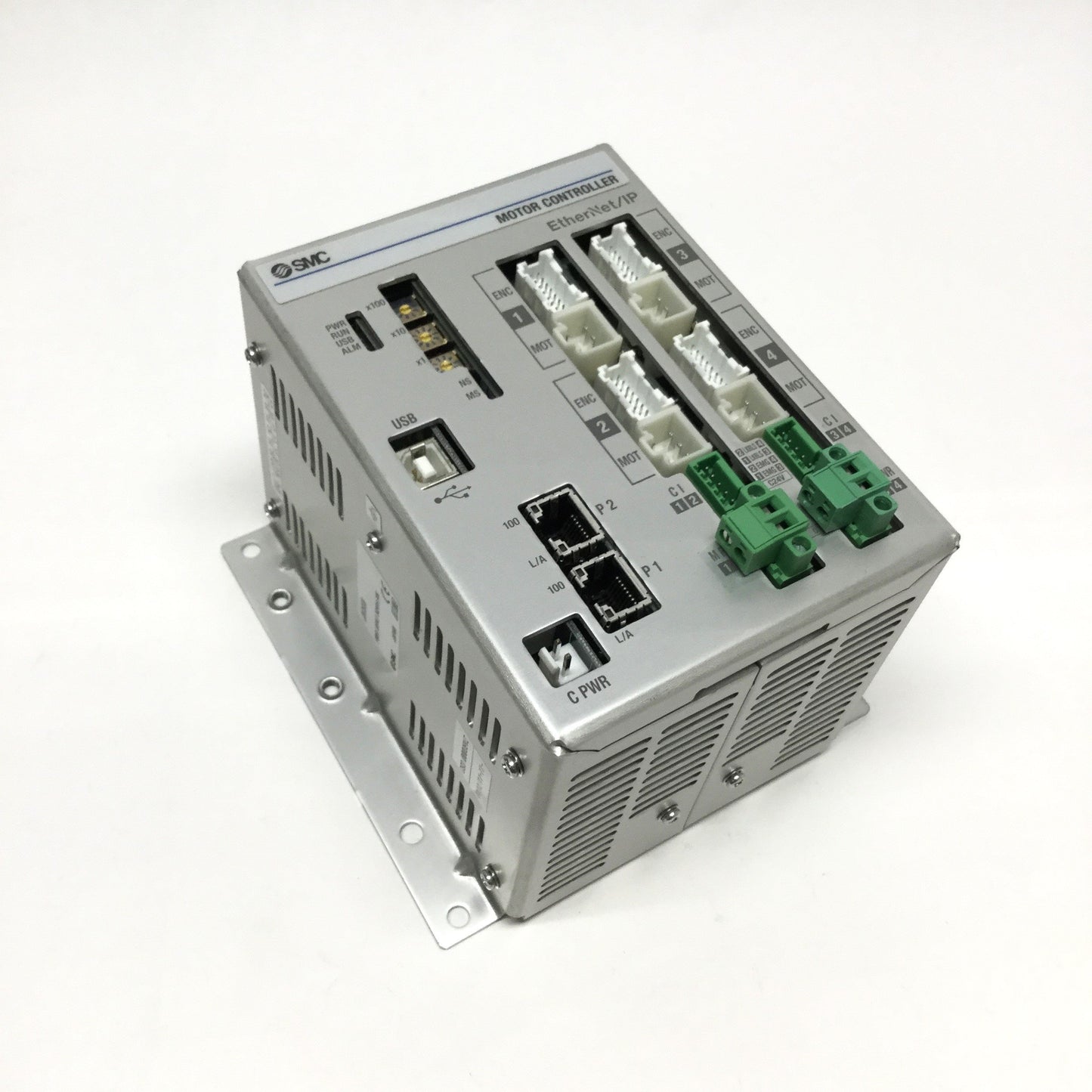 Used SMC JXC938 EtherNet/IP 4-Axis Step Motor Motion Actuator Controller 24VDC