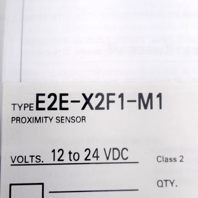 New Omron E2E-X2F1-M1 Inductive Proximity Sensor, 2mm, 12-24VDC, PNP-NO, M12 4-Pin