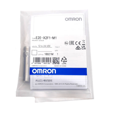 New Omron E2E-X2F1-M1 Inductive Proximity Sensor, 2mm, 12-24VDC, PNP-NO, M12 4-Pin