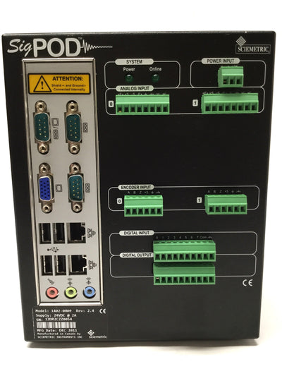 Used SCIEMETRIC 1402 sigPOD Process Monitoring System, 2-Channel, 120/240VAC