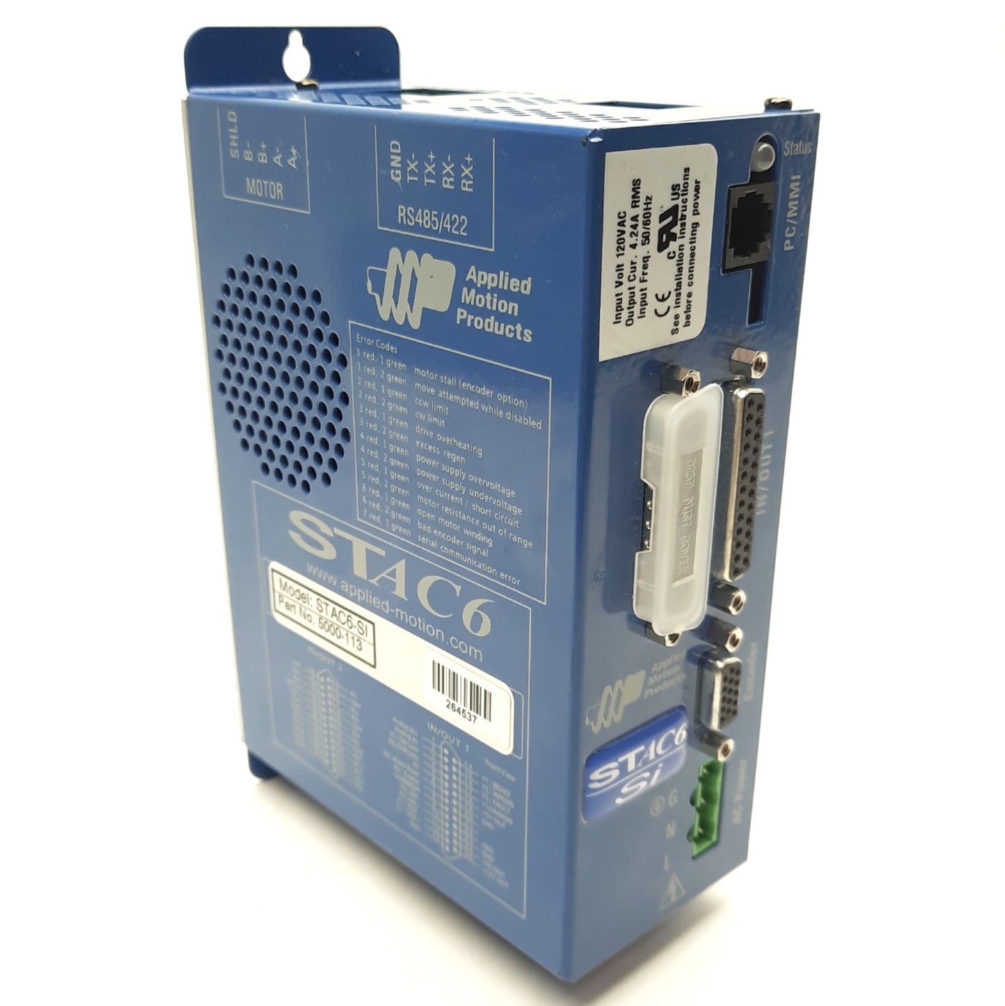 New – Open box Applied Motion Products STAC6-Si Stepper Drive 6A 2-Phase Si Programmer 120VAC