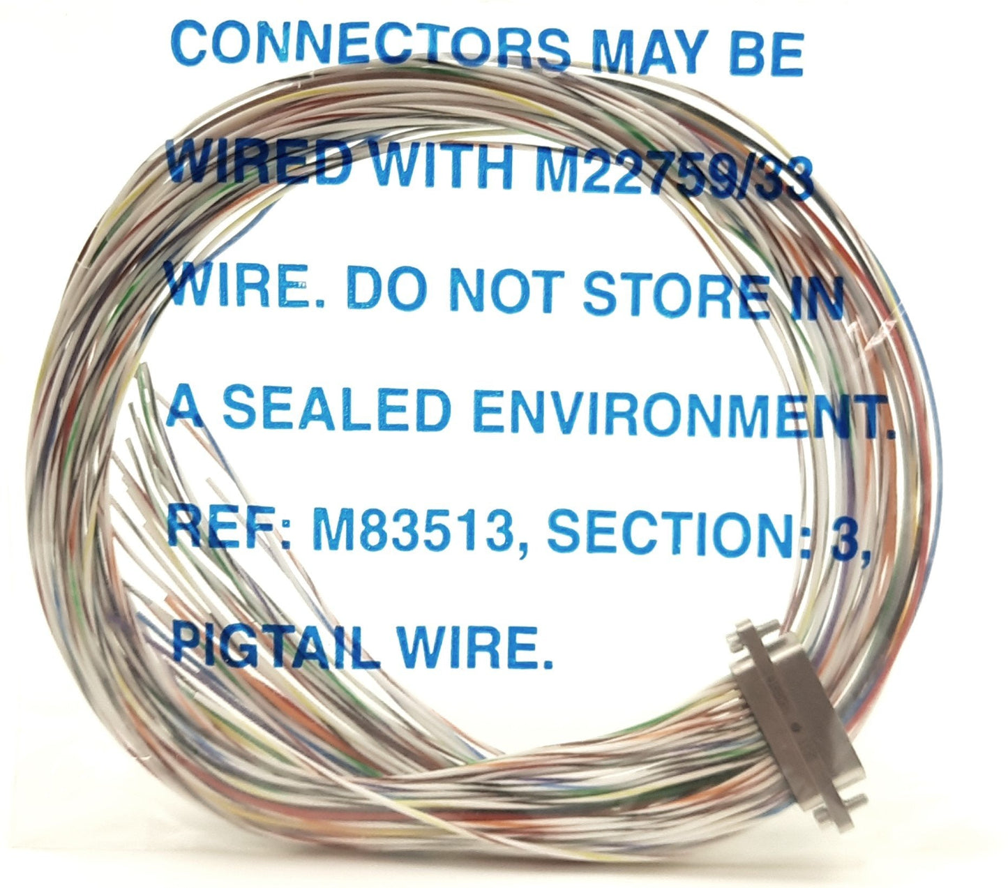 New Glenair M83513/04-E04N Prewired Female Micro-D Connector, 31-Pin, 18" Leads