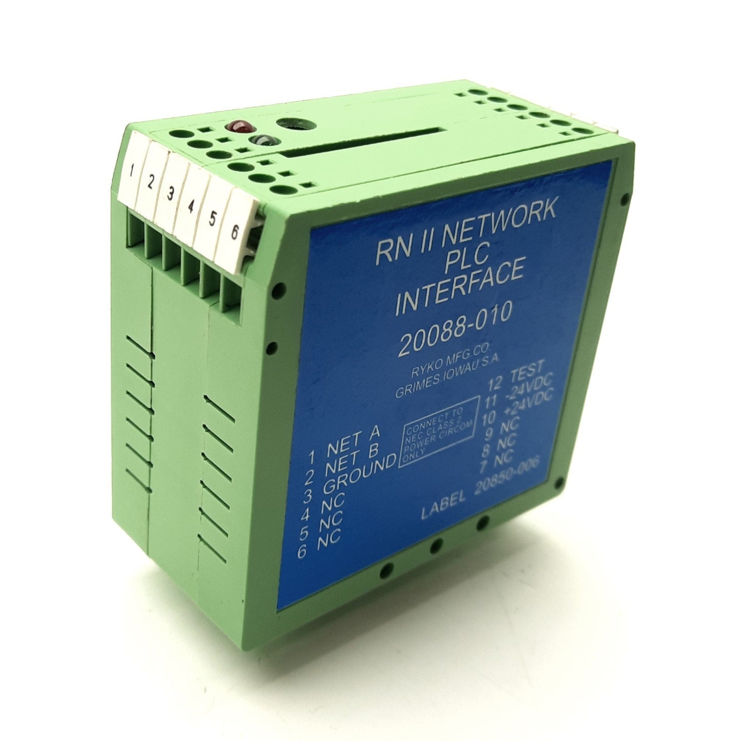 New Ryko 20088-010 RN II Network PLC Interface, 24VDC, DIN Rail