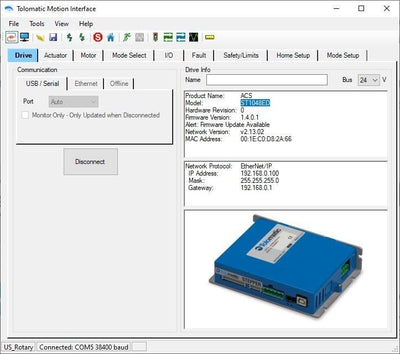 Used Tolomatic ACST1048ED ACS Stepper Drive/Controller 10/20A Ethernet USB 10-52VDC