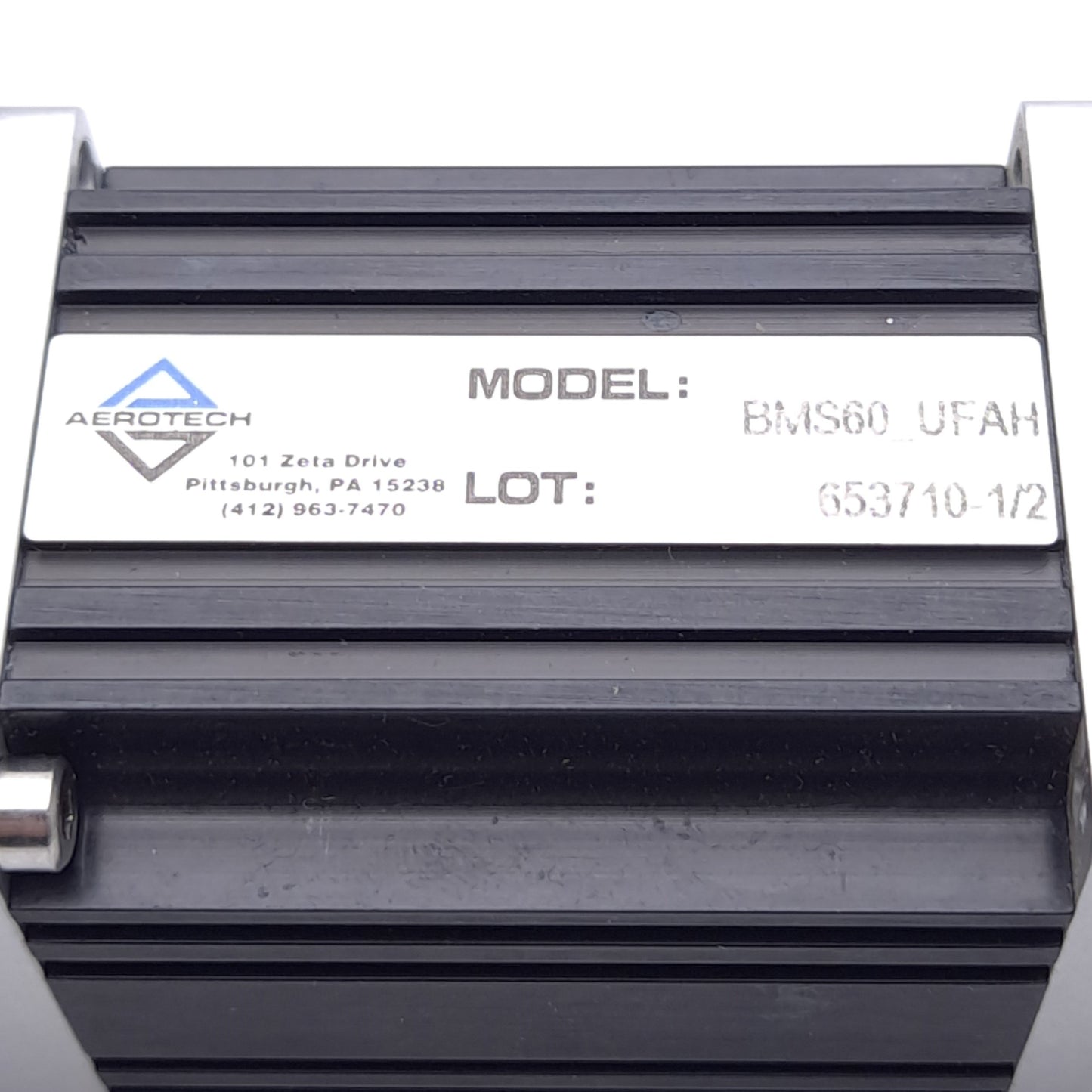 Used Aerotech BMS60-AH-D25-E1000AS Brushless Servo Motor, 2400RPM, 1000ppr, NEMA23