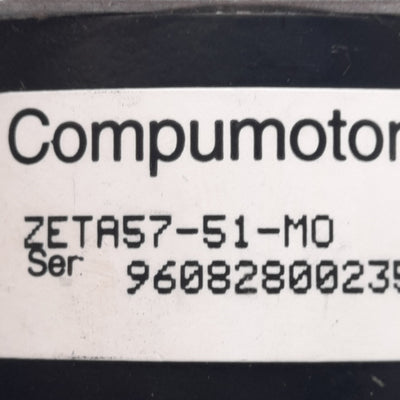 Used Parker ZETA57-51-MO Compumotor Microstepper Motor 90-130VAC ø1/4in Shaft NEMA 23