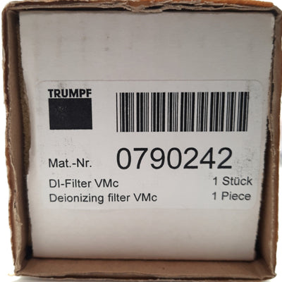 New Trumpf 0790242 LASER Deionizing Filter, 1/4" Push to Connect