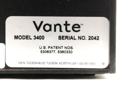 Used Vante 3400 Emerald Thermal Former Controller 2-Channel 500W 6.78MHz 120VAC