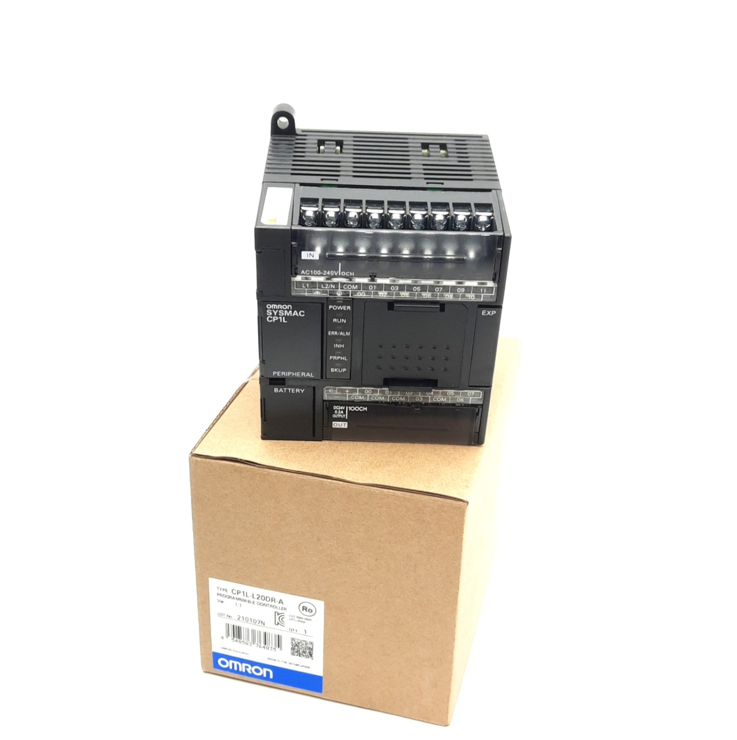 New Omron CP1L-L20DR-A PLC I/O Module, 12x Inputs 8x Relay Outputs 100-240VAC