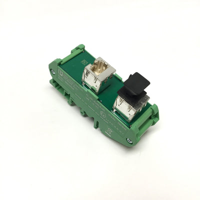 Used Phoenix Contact FL-PP-RJ45/RJ45 DIN Rail Ethernet Patch Panel, 2-Port, CAT5e