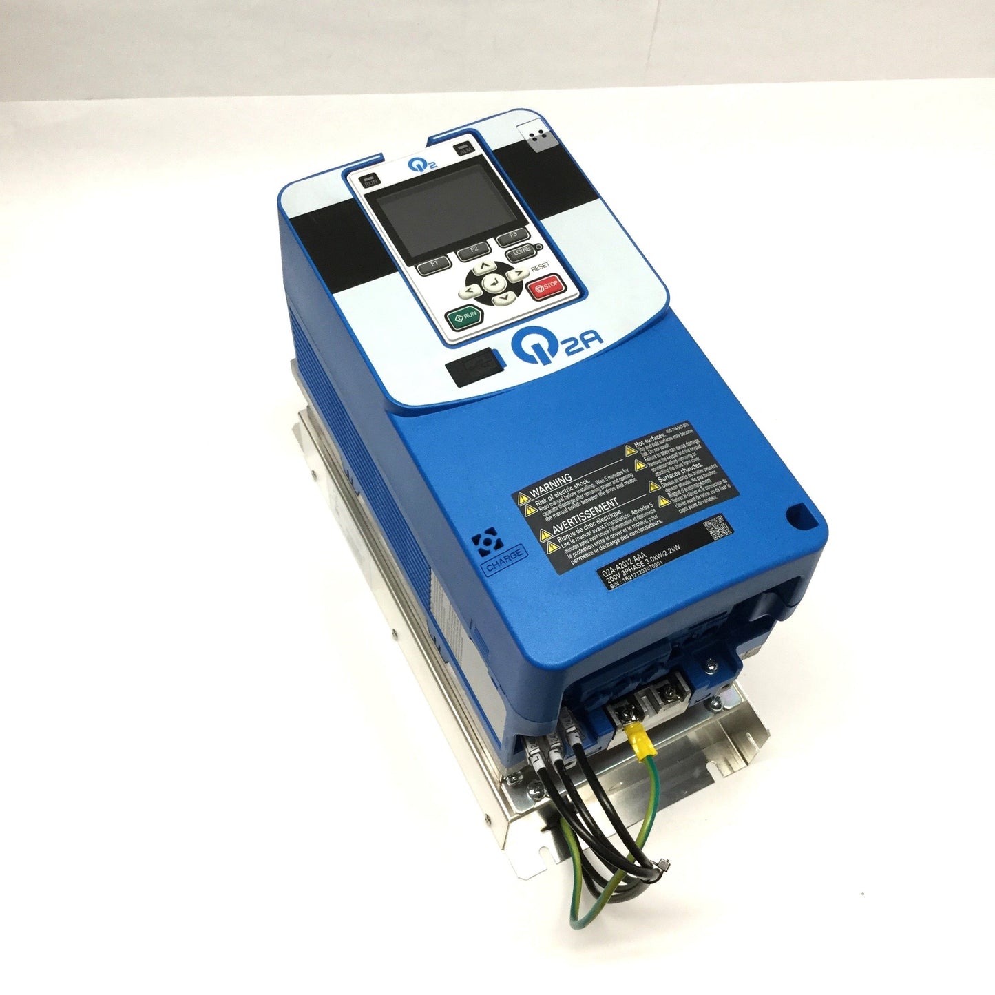 Used Omron Q2A-A2012-AAA Inverter Variable Speed Drive VFD, 3PH 240VAC, 12A, 3.0kW